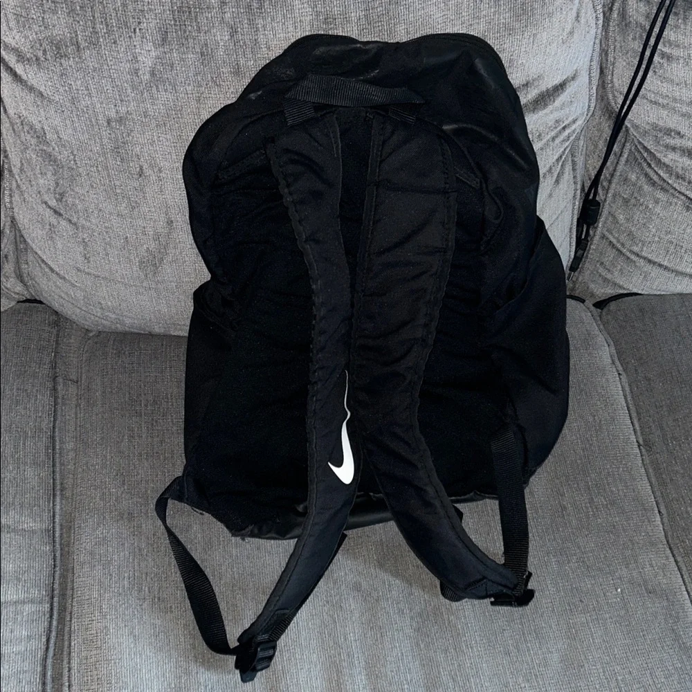 Nike Black Backpack with White Swoosh Logo